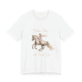 Tricou motivational cu cai 'Between Fear and Finish Line'