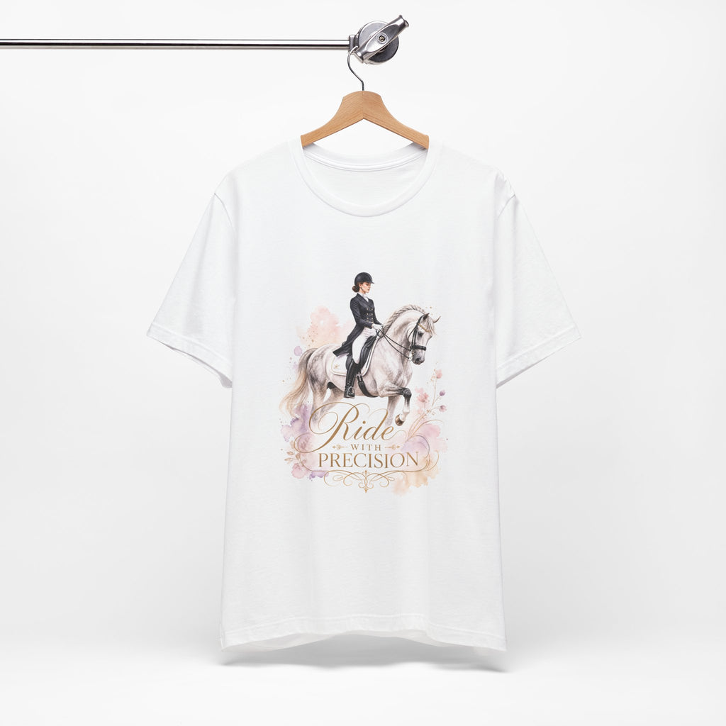 Tricou motivational cu cai 'Ride with Precision'