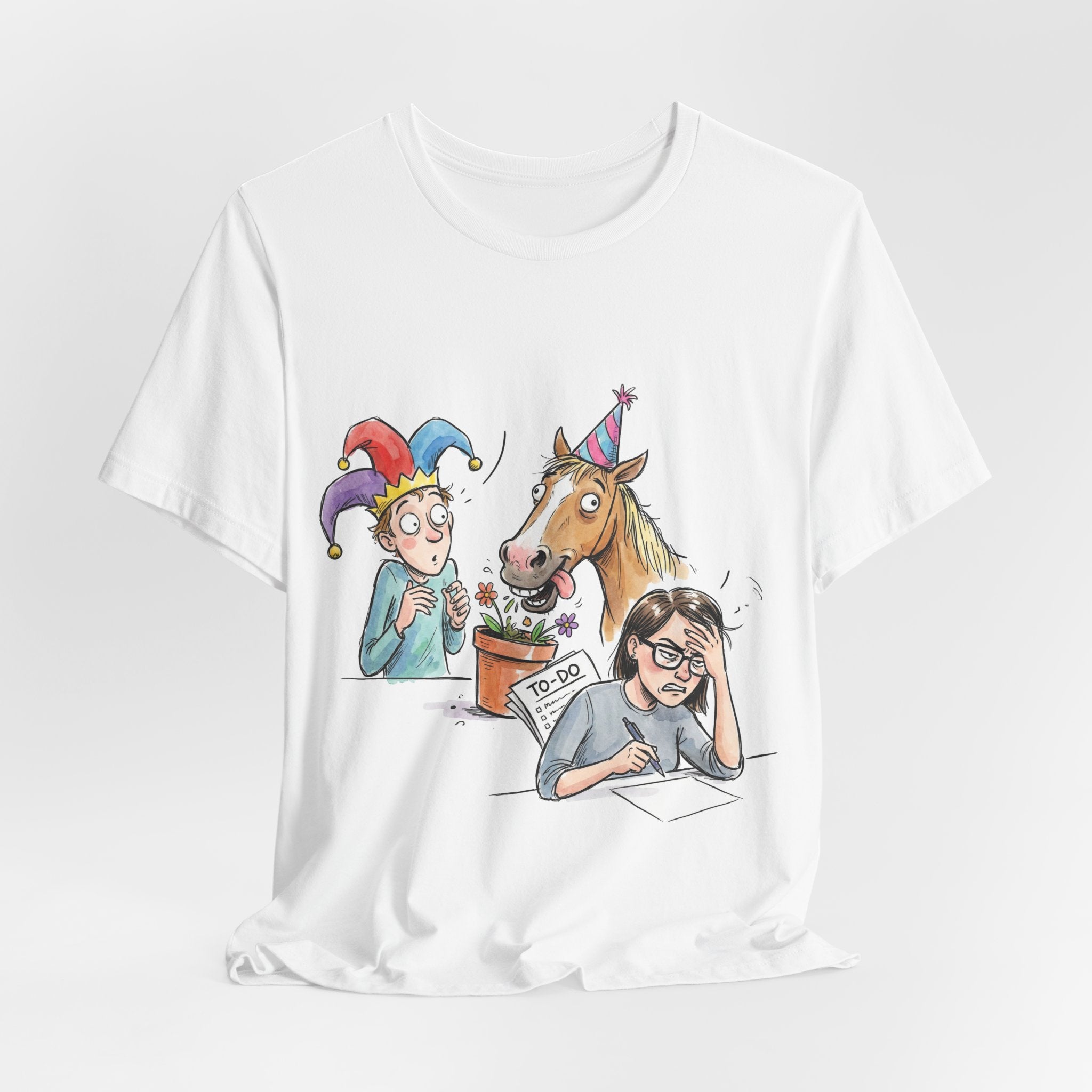 Tricou Amuzant cu Cai 'Cal, eu, responsabilitati'