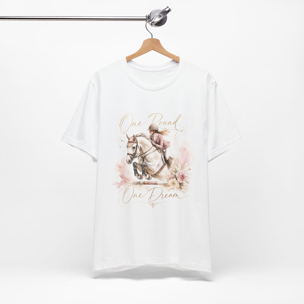 Tricou motivational cu cai 'One Round, One Dream'