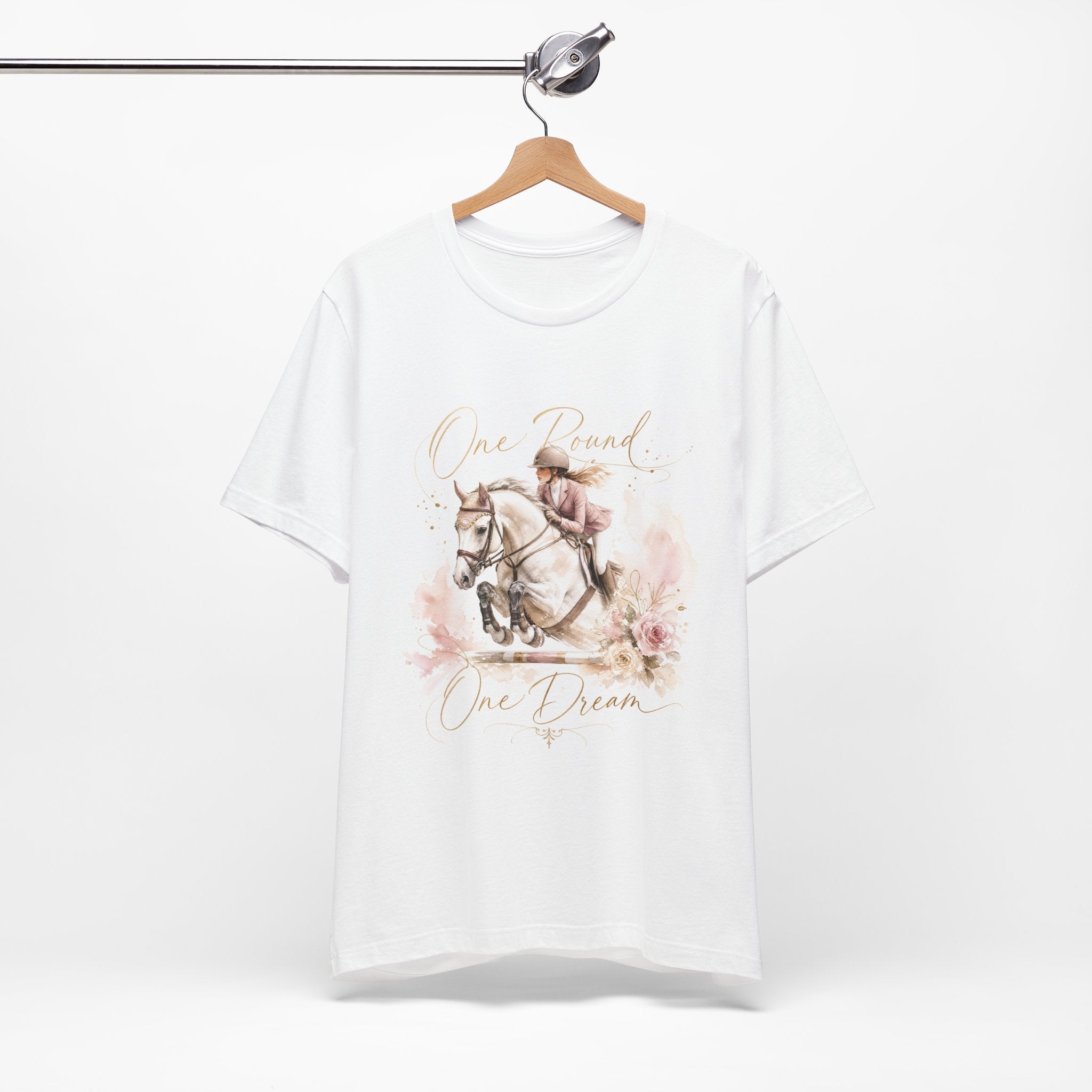 Tricou motivational cu cai 'One Round, One Dream'