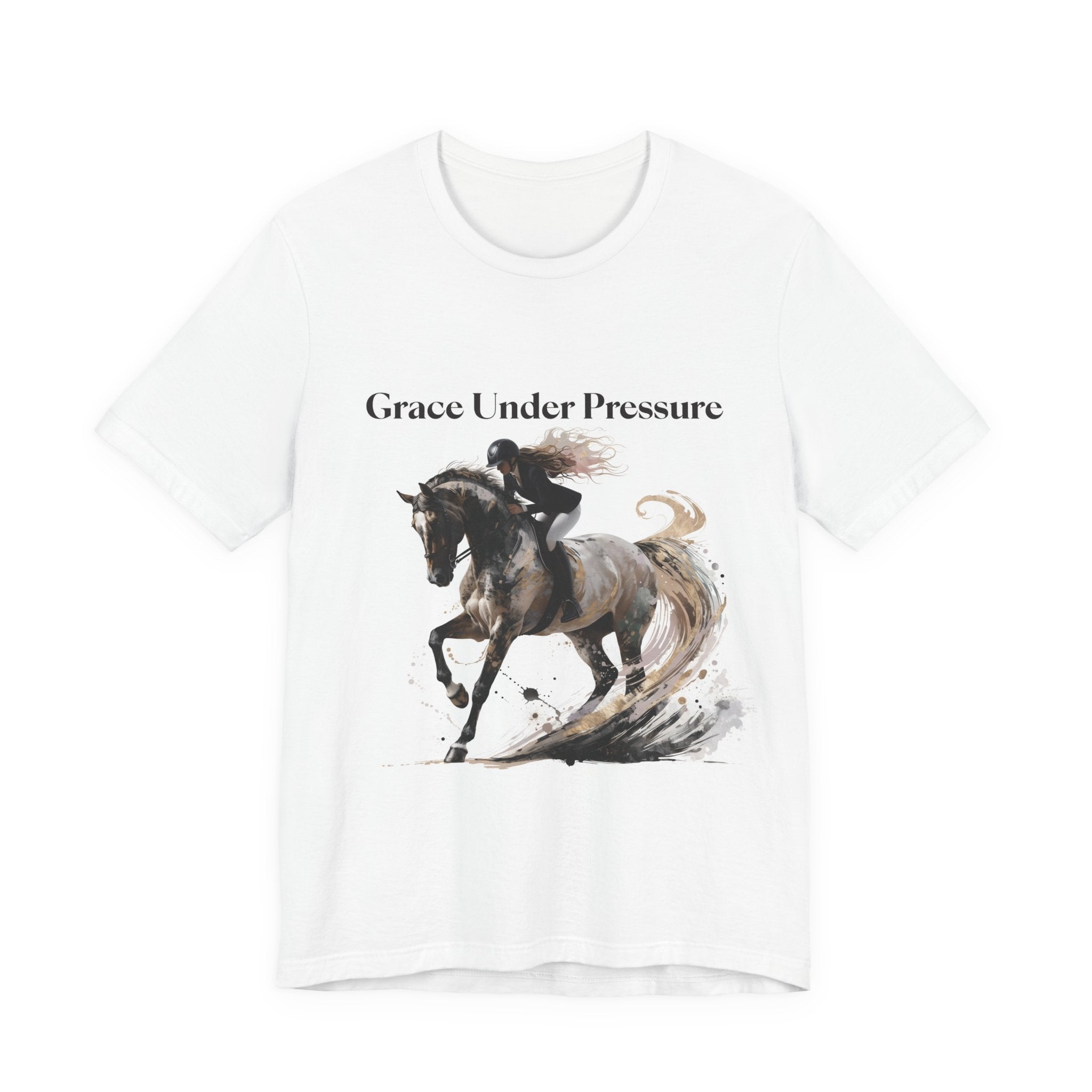 Tricou motivational cu cai 'Grace Under Pressure'