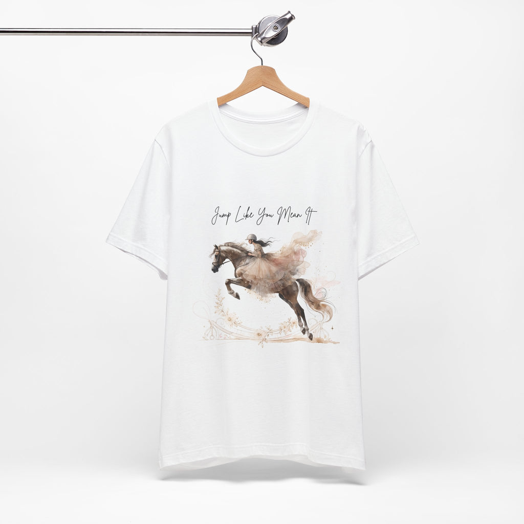 Tricou motivational cu cai 'Jump Like You Mean It'