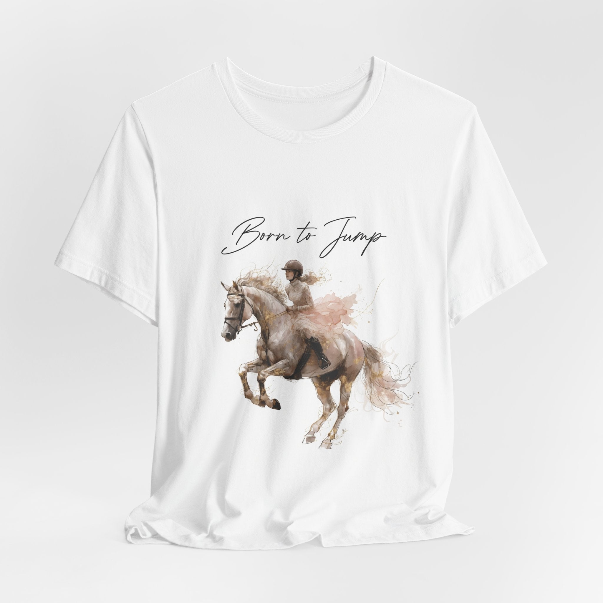 Tricou motivational cu cai 'Born to Jump'