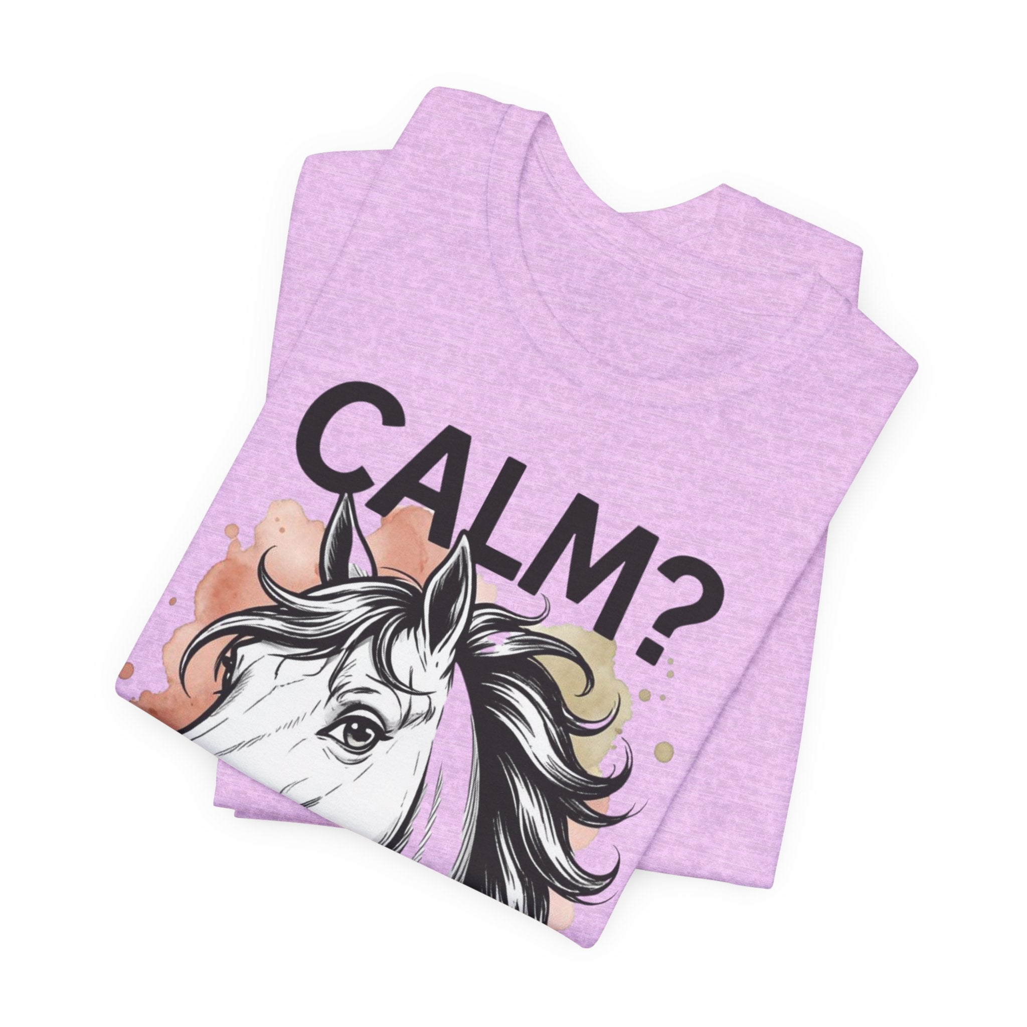 Tricou Amuzant cu Cai 'CALM? Nu. CAL'