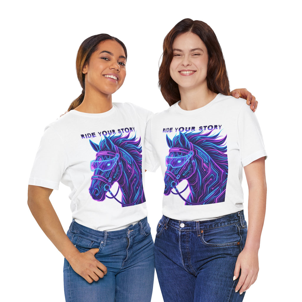 Tricou Amuzant cu Cai 'Ride Your Story'