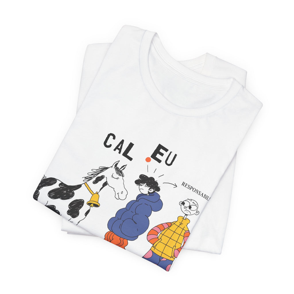 Tricou Amuzant cu Cai 'Eu, Cal, Responsabilitati'