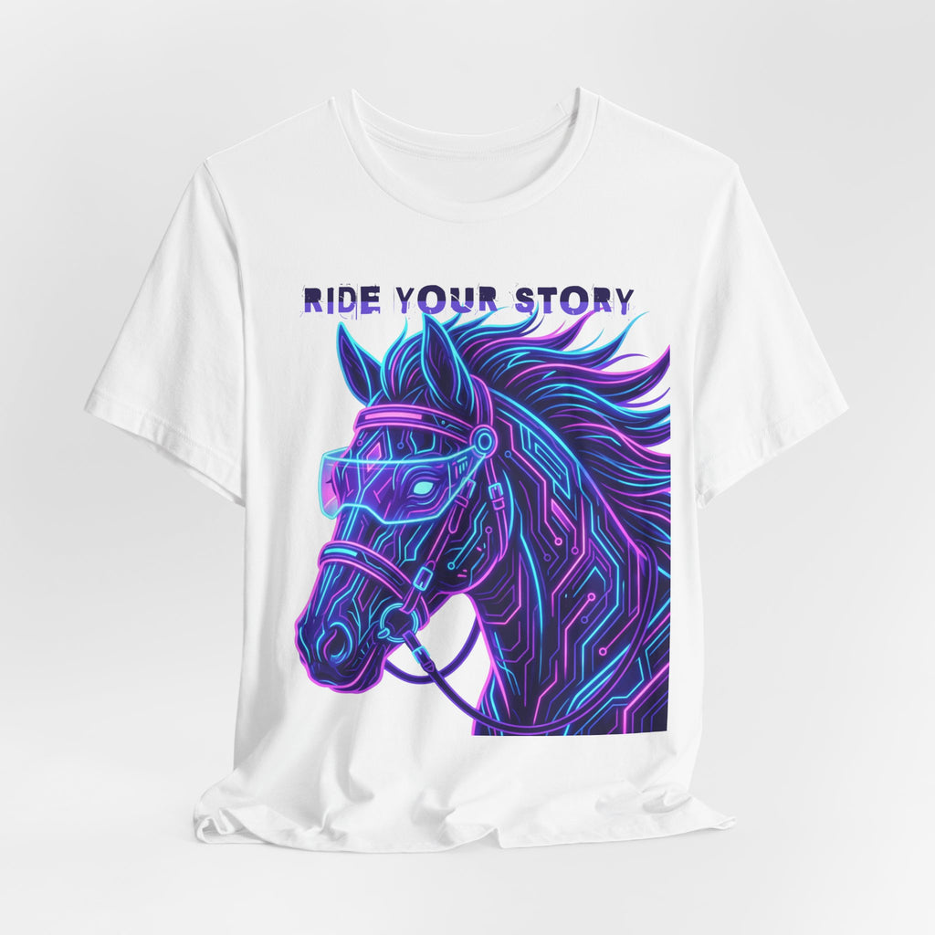 Tricou Amuzant cu Cai 'Ride Your Story'