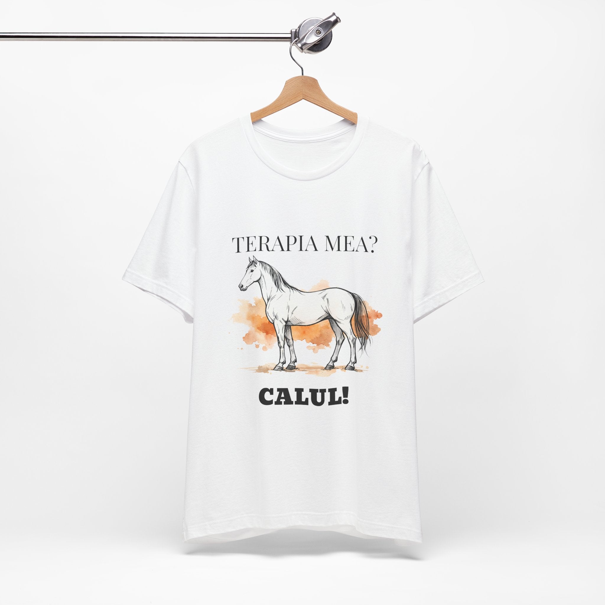 Horse Therapy T-Shirt — "Terapia Mea? Calul!" Romanian Horse Lover Tee