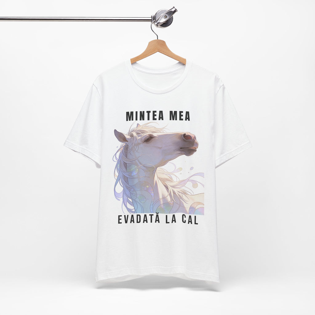 Tricou Edgy cu Cai 'Mintea Mea Evadatã la Cal'