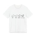 Tricou Amuzant cu Cai  'Pas, trap, galop'