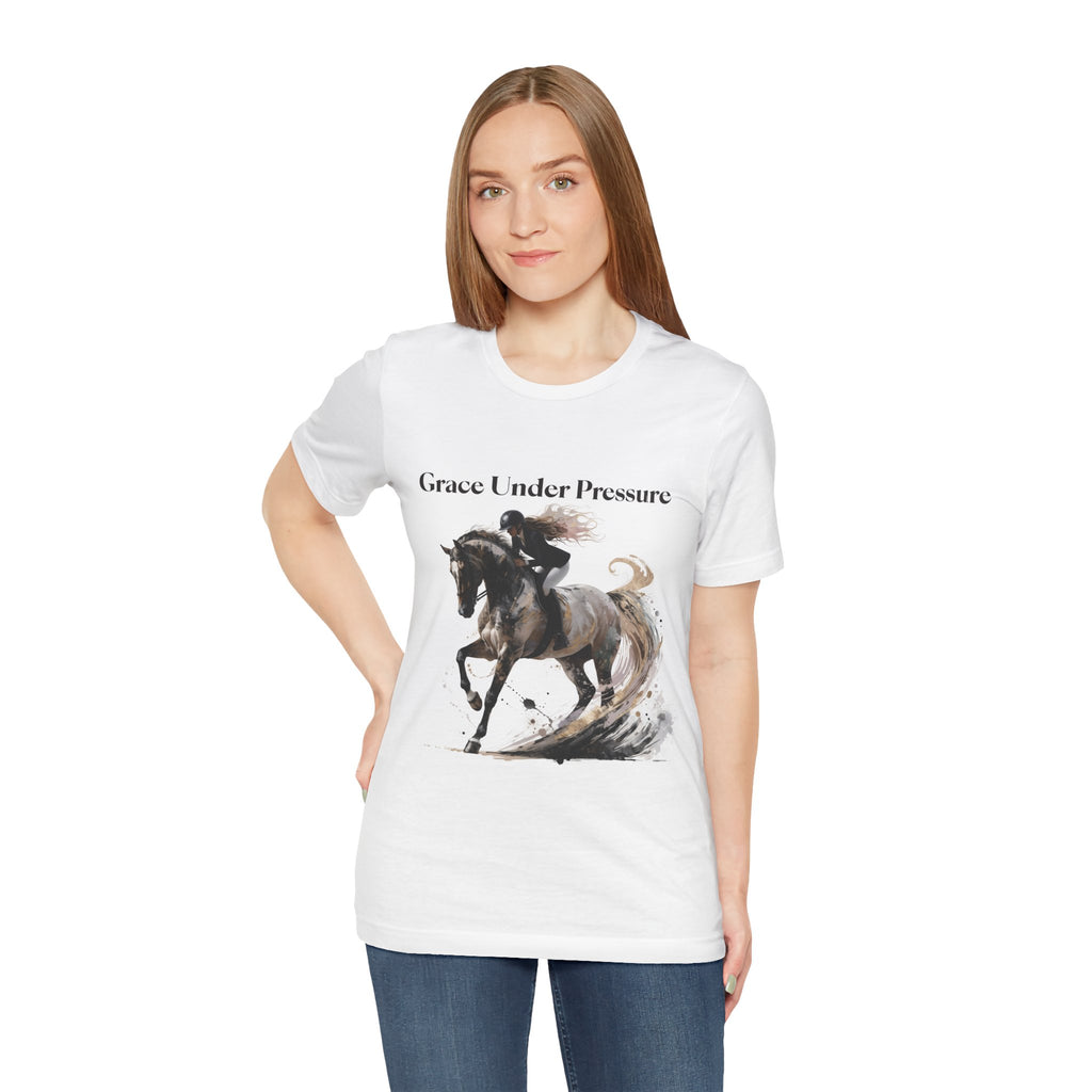 Tricou motivational cu cai 'Grace Under Pressure'