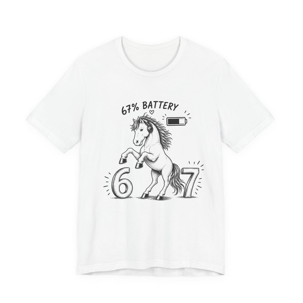 Tricou cu Cai '67% Battery'